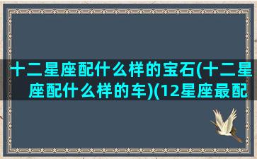 十二星座配什么样的宝石(十二星座配什么样的车)(12星座最配什么跑车)
