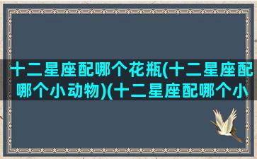 十二星座配哪个花瓶(十二星座配哪个小动物)(十二星座配哪个小宠物图片)