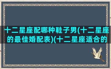 十二星座配哪种鞋子男(十二星座的最佳婚配表)(十二星座适合的鞋子)