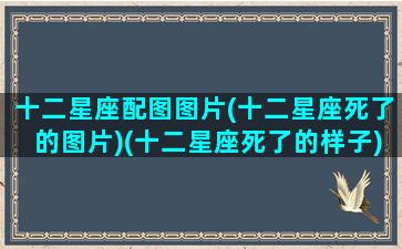 十二星座配图图片(十二星座死了的图片)(十二星座死了的样子)