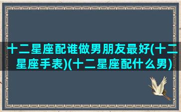 十二星座配谁做男朋友最好(十二星座手表)(十二星座配什么男)