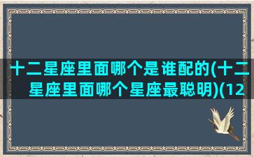 十二星座里面哪个是谁配的(十二星座里面哪个星座最聪明)(12星座谁配谁)