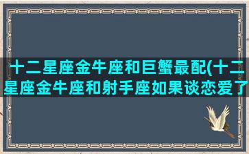 十二星座金牛座和巨蟹最配(十二星座金牛座和射手座如果谈恋爱了会有结果吗)