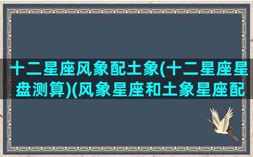 十二星座风象配土象(十二星座星盘测算)(风象星座和土象星座配)