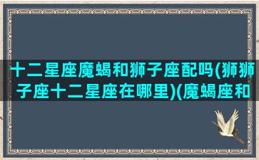 十二星座魔蝎和狮子座配吗(狮狮子座十二星座在哪里)(魔蝎座和狮子座配不配)