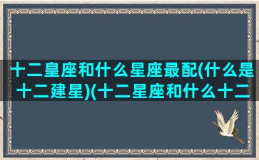 十二皇座和什么星座最配(什么是十二建星)(十二星座和什么十二星座最搭配)