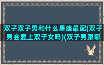 双子双子男和什么星座最配(双子男会爱上双子女吗)(双子男跟哪个星座配)