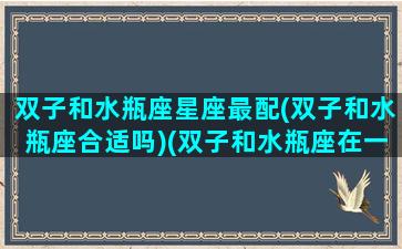 双子和水瓶座星座最配(双子和水瓶座合适吗)(双子和水瓶座在一起合适吗)