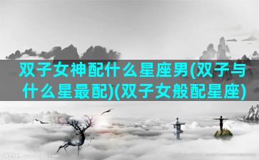 双子女神配什么星座男(双子与什么星最配)(双子女般配星座)