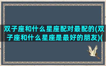 双子座和什么星座配对最配的(双子座和什么星座是最好的朋友)(双子座与什么星座最配对)