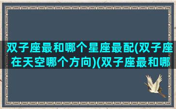 双子座最和哪个星座最配(双子座在天空哪个方向)(双子座最和哪个星座合得来)