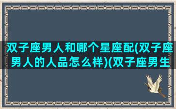 双子座男人和哪个星座配(双子座男人的人品怎么样)(双子座男生跟哪个星座最配)