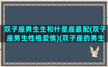 双子座男生生和什星座最配(双子座男生性格爱情)(双子座的男生和什么星座的女生般配)