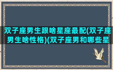 双子座男生跟啥星座最配(双子座男生啥性格)(双子座男和哪些星座最配)