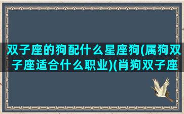 双子座的狗配什么星座狗(属狗双子座适合什么职业)(肖狗双子座)