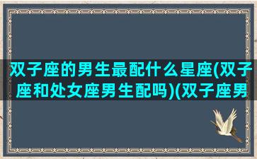 双子座的男生最配什么星座(双子座和处女座男生配吗)(双子座男配处女座好吗)