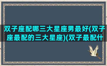 双子座配哪三大星座男最好(双子座最配的三大星座)(双子最配什么星座)