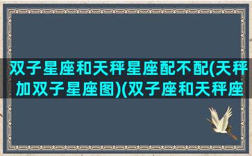 双子星座和天秤星座配不配(天秤加双子星座图)(双子座和天秤座是什么星座)