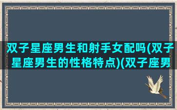 双子星座男生和射手女配吗(双子星座男生的性格特点)(双子座男和射手座女般配吗)