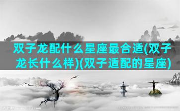 双子龙配什么星座最合适(双子龙长什么样)(双子适配的星座)