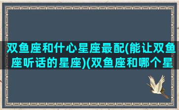 双鱼座和什心星座最配(能让双鱼座听话的星座)(双鱼座和哪个星座最配做朋友)