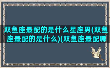 双鱼座最配的是什么星座男(双鱼座最配的是什么)(双鱼座最配哪个星座的男生)