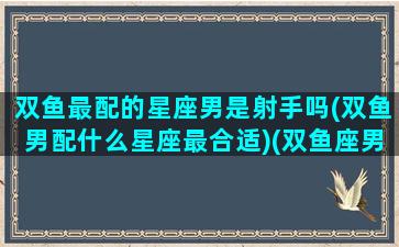 双鱼最配的星座男是射手吗(双鱼男配什么星座最合适)(双鱼座男和射手座最配)