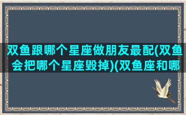 双鱼跟哪个星座做朋友最配(双鱼会把哪个星座毁掉)(双鱼座和哪个星座最适合做朋友)