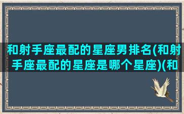 和射手座最配的星座男排名(和射手座最配的星座是哪个星座)(和射手座最配的是什么)