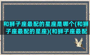 和狮子座最配的星座是哪个(和狮子座最配的星座)(和狮子座最配的星座是哪三个)