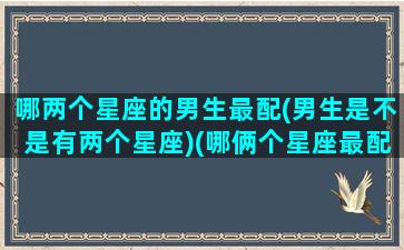 哪两个星座的男生最配(男生是不是有两个星座)(哪俩个星座最配)