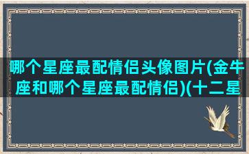 哪个星座最配情侣头像图片(金牛座和哪个星座最配情侣)(十二星座情侣头像金牛和处女)