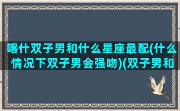 喀什双子男和什么星座最配(什么情况下双子男会强吻)(双子男和谁最配)