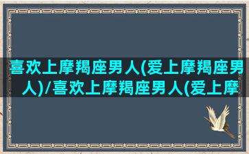 喜欢上摩羯座男人(爱上摩羯座男人)/喜欢上摩羯座男人(爱上摩羯座男人)-我的网站