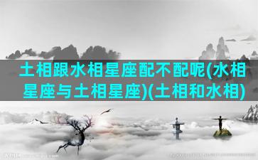 土相跟水相星座配不配呢(水相星座与土相星座)(土相和水相)