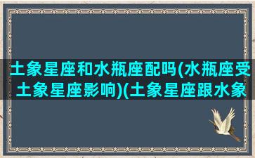 土象星座和水瓶座配吗(水瓶座受土象星座影响)(土象星座跟水象星座配吗)