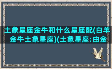 土象星座金牛和什么星座配(白羊金牛土象星座)(土象星座:由金牛座、处女座和摩羯座构成)