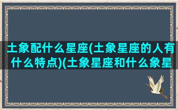 土象配什么星座(土象星座的人有什么特点)(土象星座和什么象星座最配)