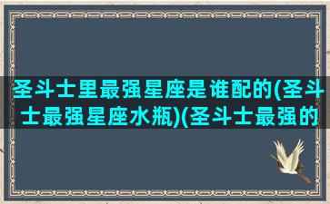 圣斗士里最强星座是谁配的(圣斗士最强星座水瓶)(圣斗士最强的神是谁)