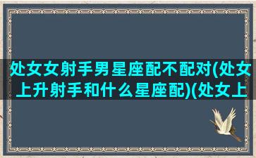 处女女射手男星座配不配对(处女上升射手和什么星座配)(处女上升射手男生)