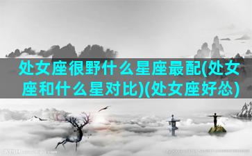 处女座很野什么星座最配(处女座和什么星对比)(处女座好怂)