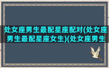 处女座男生最配星座配对(处女座男生最配星座女生)(处女座男生最配什么星座的女生)