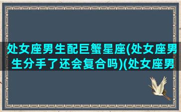 处女座男生配巨蟹星座(处女座男生分手了还会复合吗)(处女座男配巨蟹座女合适吗)