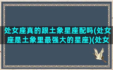 处女座真的跟土象星座配吗(处女座是土象里最强大的星座)(处女座是不是土象星座)