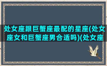 处女座跟巨蟹座最配的星座(处女座女和巨蟹座男合适吗)(处女座和巨蟹配对指数)