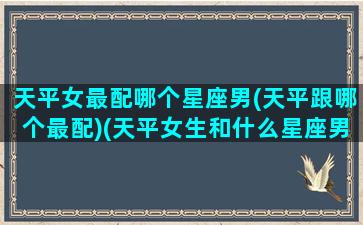 天平女最配哪个星座男(天平跟哪个最配)(天平女生和什么星座男生最配)