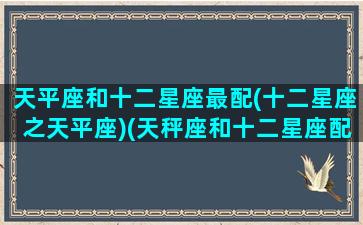 天平座和十二星座最配(十二星座之天平座)(天秤座和十二星座配对百分比)