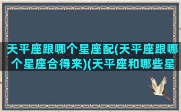 天平座跟哪个星座配(天平座跟哪个星座合得来)(天平座和哪些星座合得来)