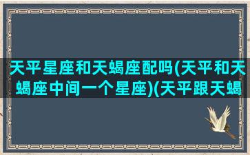 天平星座和天蝎座配吗(天平和天蝎座中间一个星座)(天平跟天蝎座配不配)