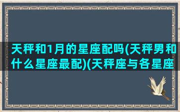 天秤和1月的星座配吗(天秤男和什么星座最配)(天秤座与各星座契合度)